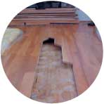 Buckled wood floor