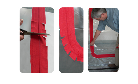zipwall curved zipper
