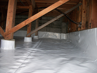 Crawl space vapor barrier