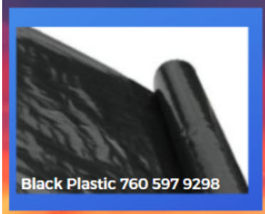 Black Polyethylene Sheeting- Many of these products can not be obtained at a big box store or local hardware store-jpg
