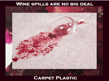 Carpet plastic protects carpets from paint, wine, disaster!