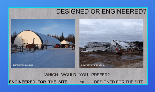 Fabric building engineered structure