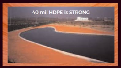 GPS HD 40 mil- HDPE Plastic Sheeting for Root Barrier, Pit liners, Soil Remediation, Canal Liner
