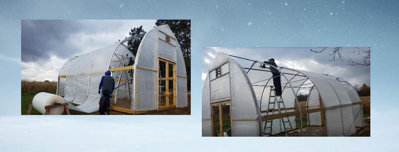 Greenhouse build with SolaWrap 10 Yr U. V. Warranty