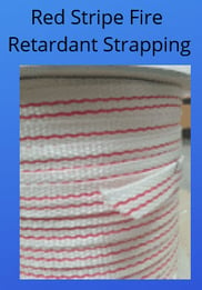 Red stripe fire retardant strapping