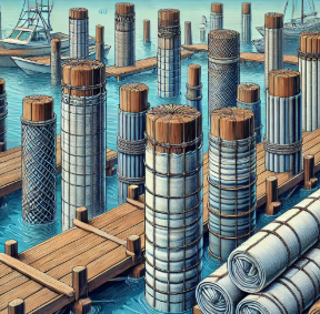 Pier Protection Piling Wrap HDPE  Call 866 597 9298