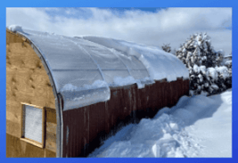 SolaWrap Greenhouse with the 120 pound per square foot snow rating