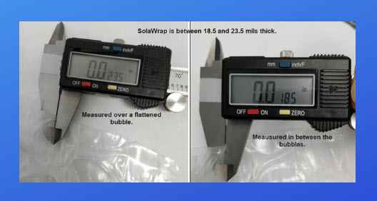 THickness of SolaWrap Greenhouse plastic-1