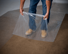 carpet_Plastic_carpet protection for party spills