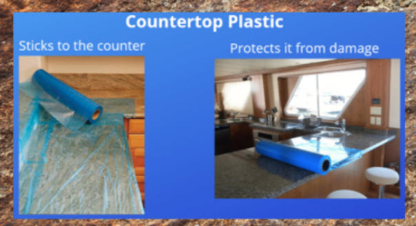 Countertop Plastic for Countertop Protection- The Flexible Plastic Sheeting That Sticks to the Counter!