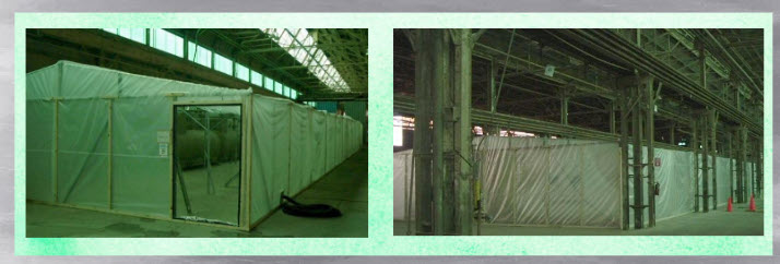 Temporary Dust Partitions and Plant Divider Curtains